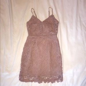 New Blush Lace Mini Dress